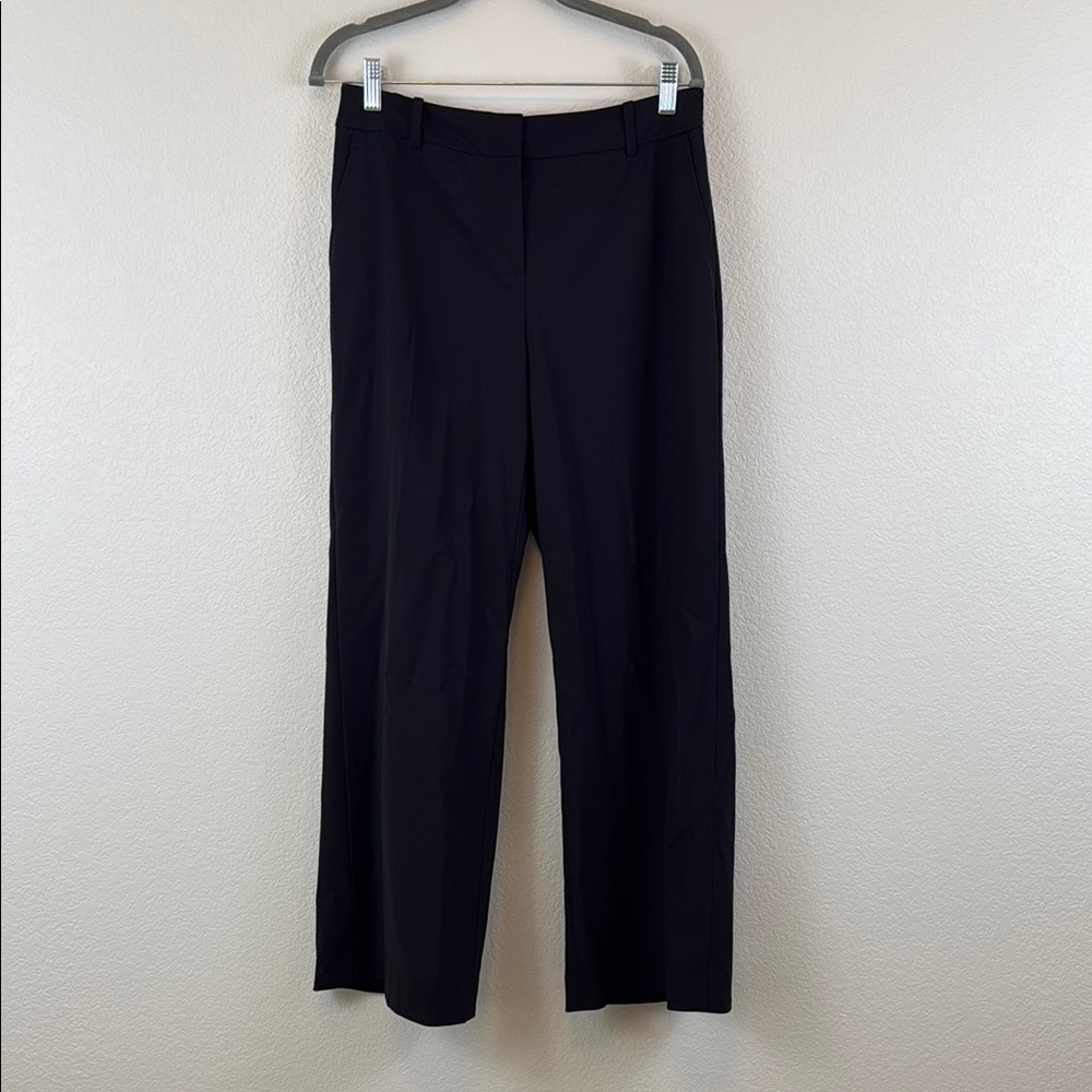 Lafayette 148‎ Black Wool Straight-Leg Trousers Size 6